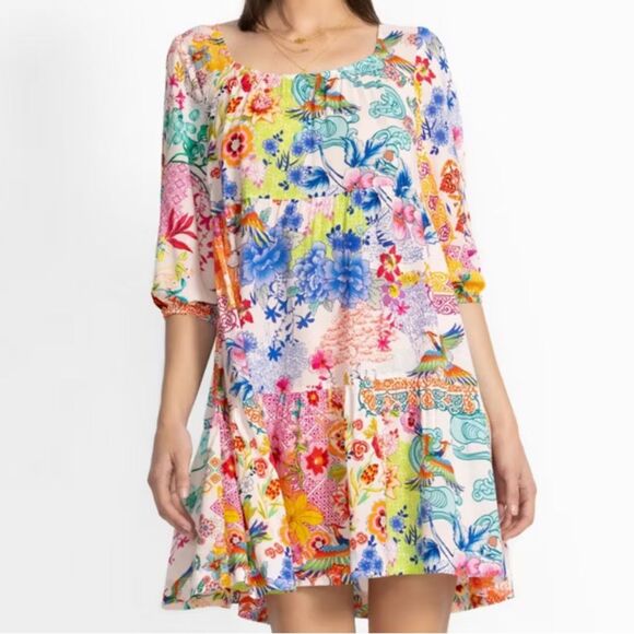 Johnny Was California PAULA TIERED MINI DRESS Size XXL - Picture 7 of 14